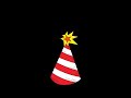 birthday cap 1 | 4K Sticker | No Copyright | Motion Graphics | Animation | Templates | Stock Footage