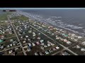 DRONE FOOTAGE: Flooded neighborhood, roofless home in Texas after Beryl