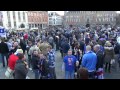 Birmingham fans assemble on the Markt in Bruges: an impression around lunchtime