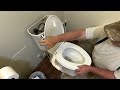 How to flush a toilet without running water