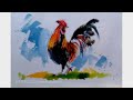 HOW TO PAINT A ROOSTER IN WATERCOLOR