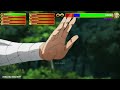 Garou Vs 8 Heroes WITH HEALTHBARS  [REMAKE] | One Punch Man