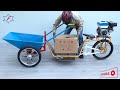 Build A Bike-barrow From Damaged Bike And Use Gasoline Engine | 200cc Wheelbarrow