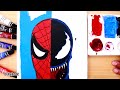 How to Draw and Paint SPIDERMAN vs. VENOM (face to face) using Acrylic Paint on Canvas