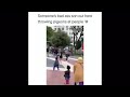 Kid throws Pigeon at someone