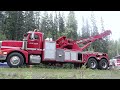 Semi Truck Accident Recovery Deep Into The Woods!! | JamieDavisTowing Rotator And HR-130.