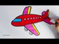 How to draw an Airplane step by step | Airplane drawing for kids | easy drawing for kids
