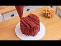 Yummy Chocolate Cake 🌈🍫😋 Miniature Rainbow Buttercream Chocolate Cake Decorating With M&M's Candy