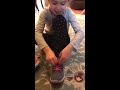 Julianna tying her shoes!