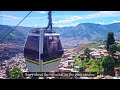 Medellin-Colombia Riding cable cart to the top of the mountain