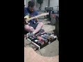 Guitar pedalism.