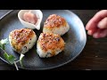 How to make Miso Yaki Onigiri (Grilled Miso Onigiri rice balls), Japanese vegetarian Onigiri recipe