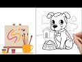 A Cute Dog Drawing Adventure। Draw, Pencil, Play And Simple ।।