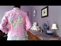 Upcycled clothing DIY (Making a DIY butterfly upcycled pink denim jean jacket)