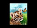 Peaceful and calm (tiger cub artwork) #digitalart #tiger #animal #art