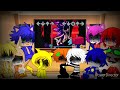 Sonic and Friends React to FNF vs Sonic.exe 2.0 | Gacha Club | With Pikachu, Skid, Pump |