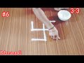 7 days  7 easy rangoli design for beginners //daily rangoli