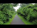 4K Walking in the Rain ASMR : Deserted Forest Path in Singapore : Rail Corridor : Tanglin Halt Area