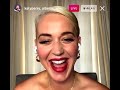 Katy Perry listening to a person talk in spanish on IG live