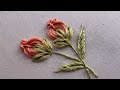 This is so cute flower design|handyworks embroidery|hand embroidery design | how to start hand embro