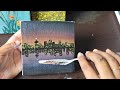 Painting Sunset Cityscape with Lake Reflection - Step by Step Tutorial