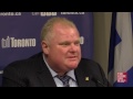 Toronto Mayor Rob Ford addresses media following bobblehead sales