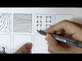 24 Zentangle Patterns | Tutorial  Step by Step #5  |  24 Doodle Patterns | Original Version