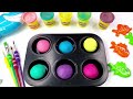 Satisfying Video l How To Make Magic Play Doh Paint WITH Cutting ASMR