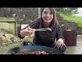 (ENG SUB) Pot lid for a pregnant Ukrainian wife Korean beef chive end black noodle