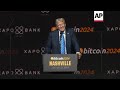 Donald Trump speaks to enthusiastic crowd at Nashville Bitcoin Convention