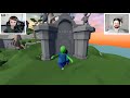 MINECRAFT STEVE AND ZOMBIE RACING WITH SCOOTERS in HUMAN FALL FLAT