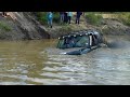 my landrover discovery sinking in deep water yarwell quarry 10/06/12