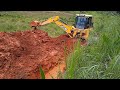 how to construct new canal for paddy field using jcb backhoe | #jcbvideo