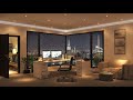 Snowy Cozy Home Office Ambiance In Midtown Manhattan For You To Work Create Write Read [Chill Beats]