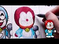 Drawing Hell On Kitty (Hello Kitty / Horror)/ Doraemon(Horror) / fnf drawing👀/ fnf speedpaint