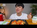 ENG SUB) ASMR MUKBANG FIRE Noodle & HOT DOG & CHEESE PIZZA & Tteokbokki EATING SOUND ! (BULDAK)