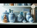 SHABBY CHIC Blue and White Home Decorating Ideas | COTTAGECORE Vintage Decorating & Style