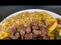 PRO HIBACHI CHEF COOKS HIBACHI FRIED RICE AND WAGYU STEAK MEAL