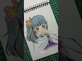 Small Watercolor sketchbook tour ☺🩷 #sketchbooktour #sketch #shorts #animefanart #animeart #art