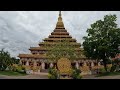 Walking to the most famous temple in Khon Kaen, Thailand.[4K] Nong Wang Temple.