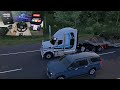 Early Morning Truck Drive - Transporting Trees - American Truck Simulator | Thrustmaster TX