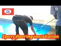 Epoxy flooring installation. kaise kare. RP hightech flooring.