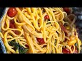 Spaghetti con pomodorini e basilico 💯🍝 #recipe #ricetta #pasta