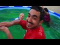 تحدي أخر واحد يخرج من المسبح السلايم يربح 10000$ !! 😱 Swimming inside a biggest slime pool