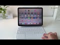 IPad Air 6 aesthetic unboxing | Apple Pencil Pro, Magic Keyboard, Accessories