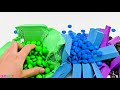 Satisfying Video l How To Make Rainbow Square Cup Candy with Kinetic Sand Cutting ASMR #73
