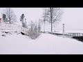 (20 April) Winter Returns to Finland, Beautiful Snowfall Walk - Slow TV 4K