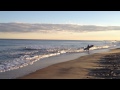 Surfing Ocean City Maryland - December Surf on The Beach
