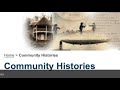Introduction to our Community Histories