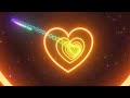 Moving Forward In Waving Rainbow Heart Neon Glowing Bright 3D Tunnel 4K 60fps Wallpaper Background